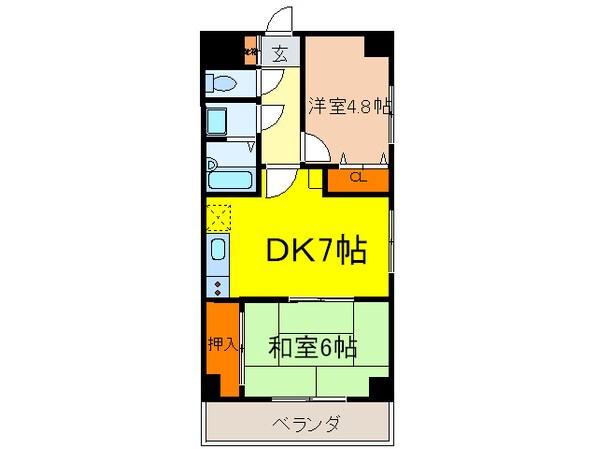 ボヌ－ル桜上水の物件間取画像